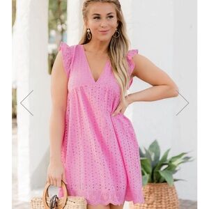 NWT * pink lily babydoll romper